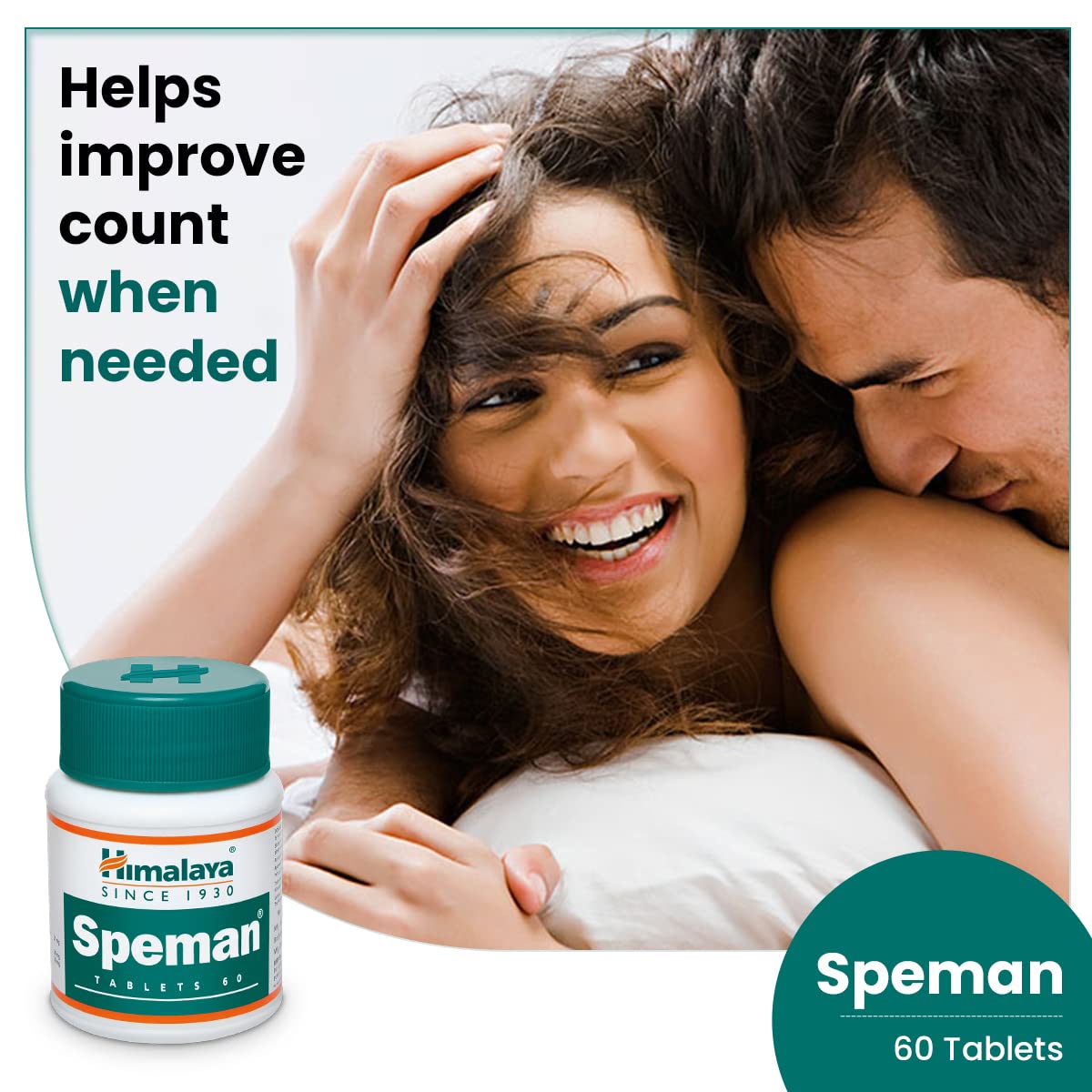 Himalaya Speman Tablets (60 Count) – Promotes Sperm Health & Count
