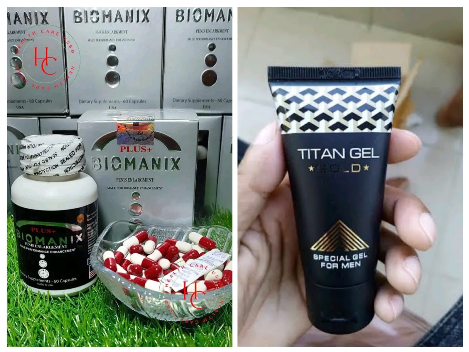 Biomanix Plus And Titan Gel Gold